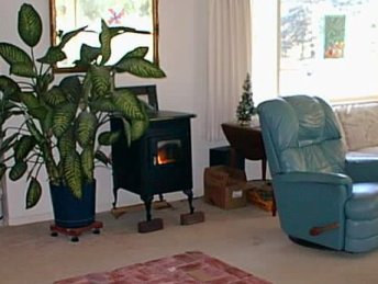 stove in livingroom